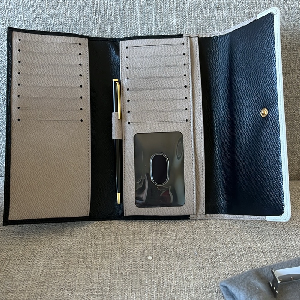 BRAHMIN | ARNO +  WALLET | BLACK + GREY SAFFIANO - Picture 11 of 11